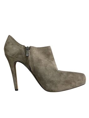 Sam Edelman Suede Platform Ankle Booties Women's 9 Taupe Sexy Stiletto
